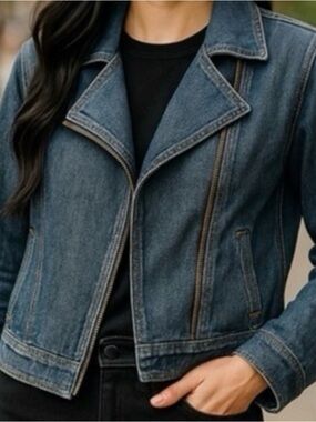 Vintage Y2K Isda & Co Embroidered Bohemian BOHO Denim Jean Jacket Size S